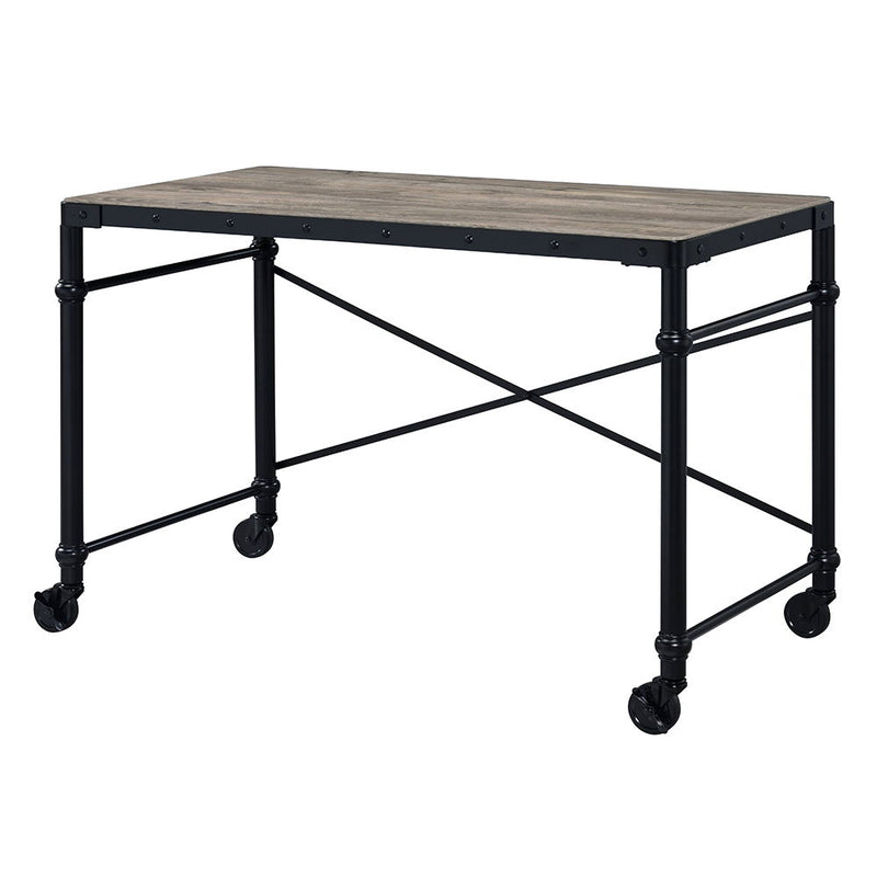 Oklarth - Writing Desk - Rustic Oak & Black - R&R Furniture Gallery (Fountain Valley, CA)