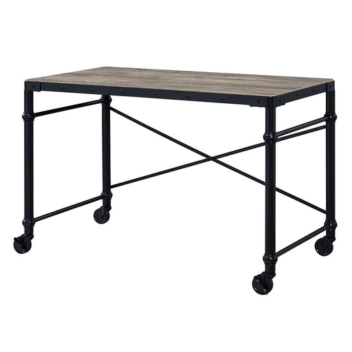 Oklarth - Writing Desk - Rustic Oak & Black - R&R Furniture Gallery (Fountain Valley, CA)