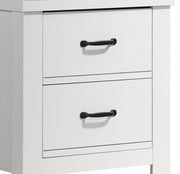 Cassini - 2 Drawer Nightstand Bedside Table - White - R&R Furniture Gallery (Fountain Valley, CA)