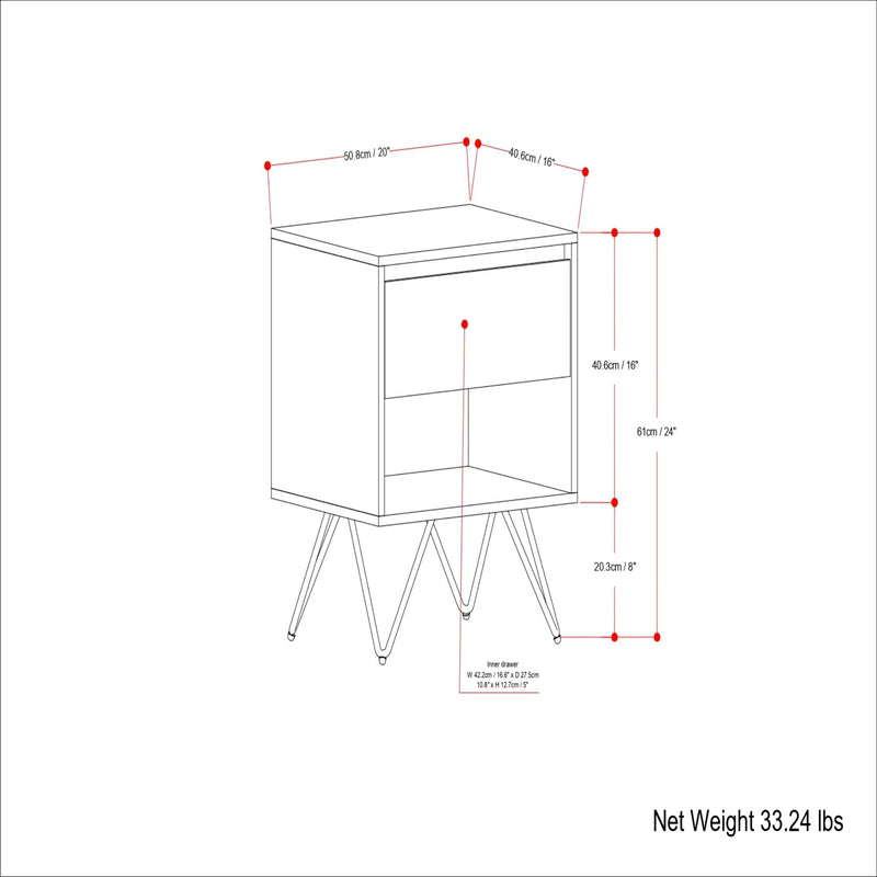 Hunter - Nightstand - Natural - R&R Furniture Gallery (Fountain Valley, CA)
