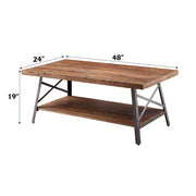 Ikram - Coffee Table - Weathered Oak & Sandy Black - R&R Furniture Gallery (Fountain Valley, CA)