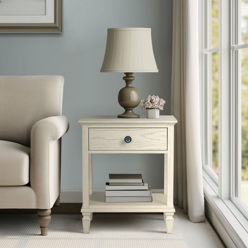 Victoria - Bedside Table With Drawer And Shelf - R&R Furniture Gallery (Fountain Valley, CA)