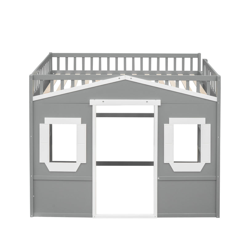 DreamHaus elegant house loft bed with ladder, featuring a cozy sleeping area and sturdy wooden construction for kids or teens.