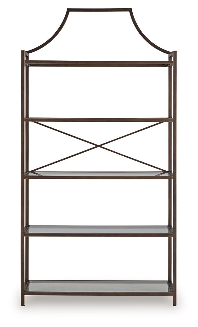 Bernonly - Bookcase - Antique Bronze Finish - R&R Furniture Gallery (Fountain Valley, CA)