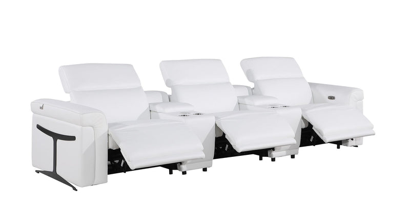 1126 - 8-Piece Modular Power Reclining Sofa & Loveseat Set In With 5 Power Recliners & Power Headrests
