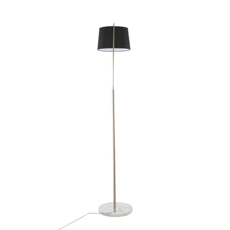 Lumi Source March contemporary floor lamp with sleek design, standing tall with a modern metal frame and adjustable shade.