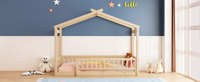 Bed House Bed Frame With Fence - R&R Furniture Gallery (Fountain Valley, CA)