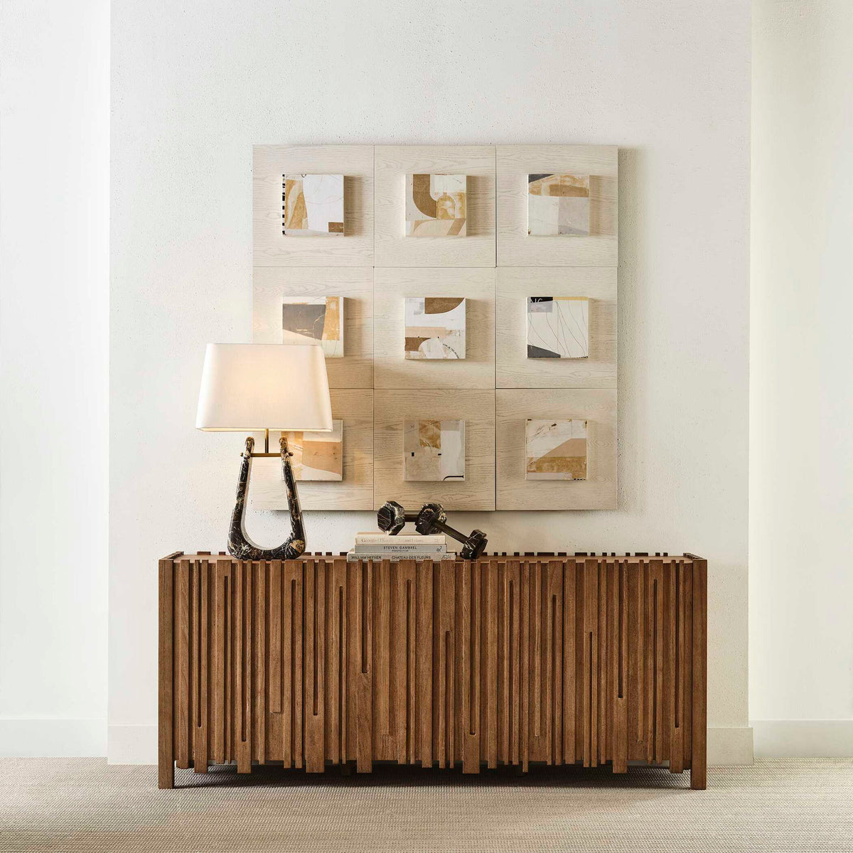Assemblage - 4 Door Cabinet - Woodtone
