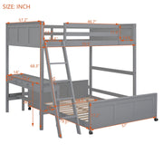 Full Over Full Bunk Bed With Desk - R&R Furniture Gallery (Fountain Valley, CA)