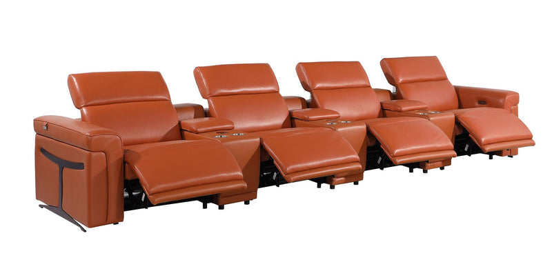 1126 - 7-Piece Modular Power Reclining Sofa In With 4 Power Recliners & Power Headrests