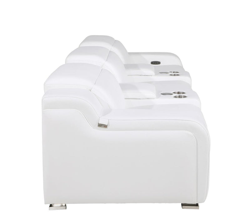 1116 - 5-Piece Modular Power Reclining Sofa In With 3 Power Recliners & Power Headrests