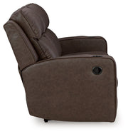 Lavenhorne - Rec Sofa W/Drop Down Table - Granite - R&R Furniture Gallery (Fountain Valley, CA)