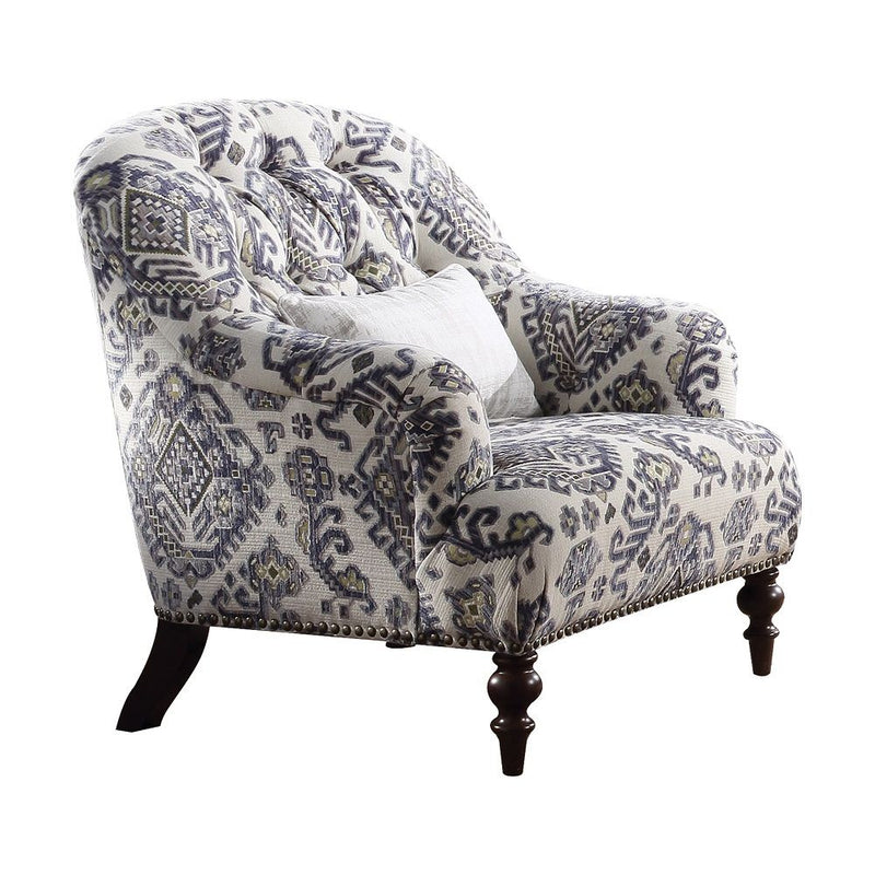 Saira - Chair With Pillow - Pattern Fabric - R&R Furniture Gallery (Fountain Valley, CA)