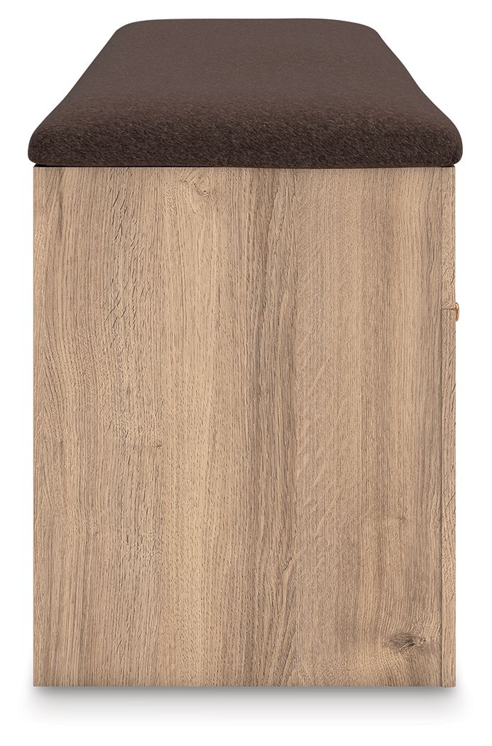 Kinlanni - Bedroom Upholstered Storage Bench - Tan / Brown - R&R Furniture Gallery (Fountain Valley, CA)