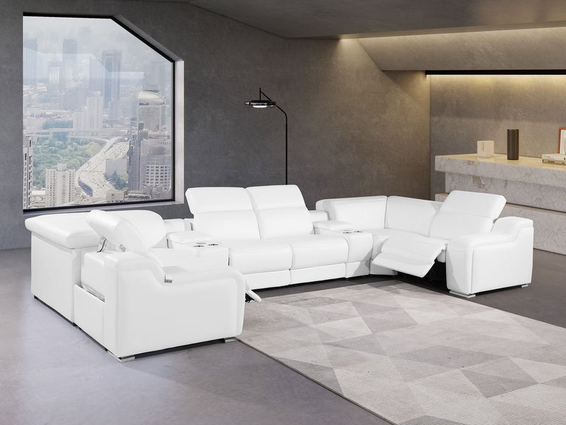 1116 - 8-Piece U-Shaped Sectional Sofa In With 2 Power Recliners & Power Headrests