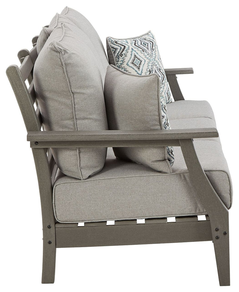 Visola - Sofa with Cushion - Gray - R&R Furniture Gallery (Fountain Valley, CA)