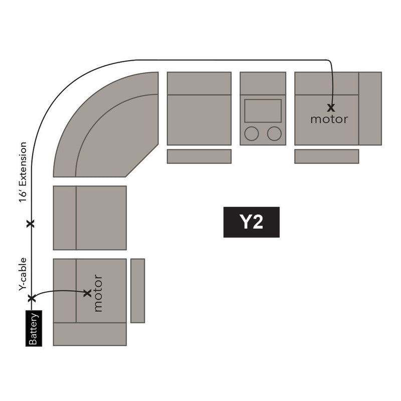 Freemotion - Battery 5000mAh, Universal Bracket And Y2 Cable - Black - R&R Furniture Gallery (Fountain Valley, CA)