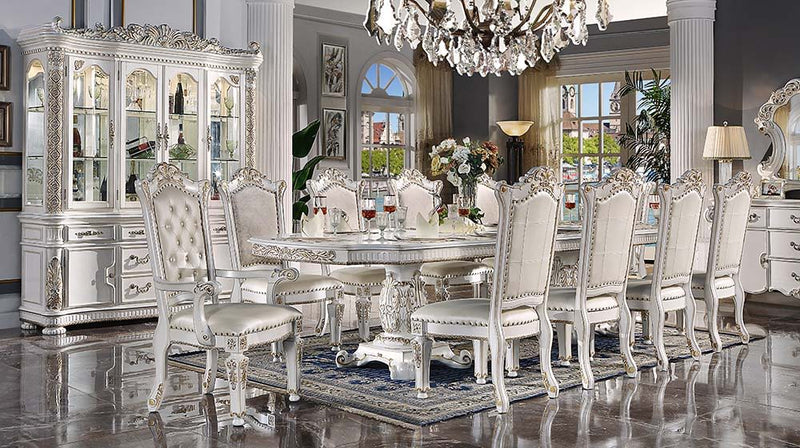 Vendome - 30" Dining Table With Pedestal Base - Antique Pearl - R&R Furniture Gallery (Fountain Valley, CA)