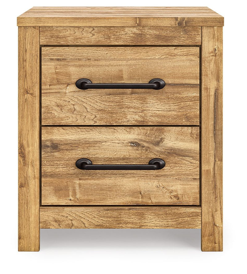 Maystonna - Two Drawer Night Stand - Brown - R&R Furniture Gallery (Fountain Valley, CA)