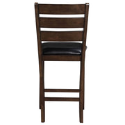Urbana - Counter Height Chair (Set of 2) - Black Synthetic Leather & Espresso - R&R Furniture Gallery (Fountain Valley, CA)