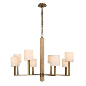 Commune - 8 Light Chandelier - Brass