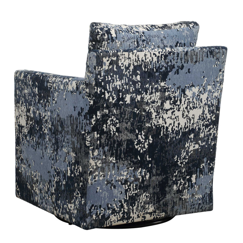 Tisdell - Patterned Swivel/Glider - Blue