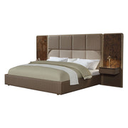 Marcelino - Nightstand With Wall Pier (EK) - Cherry Oak - R&R Furniture Gallery (Fountain Valley, CA)