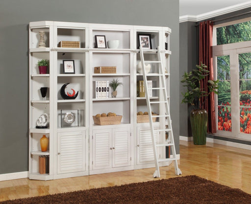 Boca - Outside Corner Bookcase - Cottage White - R&R Furniture Gallery (Fountain Valley, CA)