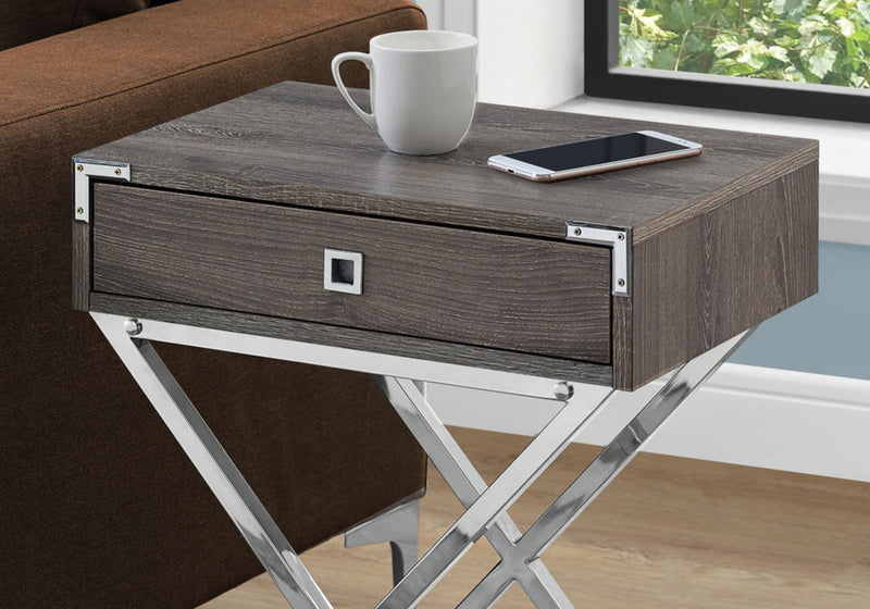 Accent Side Table, Storage Drawer, Stylish Design Contemporary & Modern - R&R Furniture Gallery (Fountain Valley, CA)