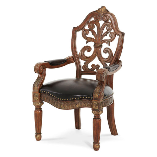 Villa Valencia - Pull-Up Desk Arm Chair - Classic Chestnut - R&R Furniture Gallery (Fountain Valley, CA)