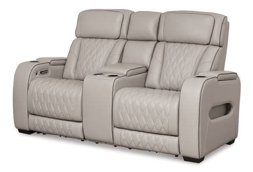 Boyington - Power Reclining Loveseat With Console/Adj Hdrst - R&R Furniture Gallery (Fountain Valley, CA)