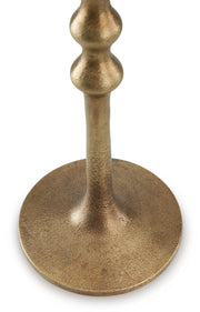 Larwick - Candle Holder Set (Set of 2) - Antique Brass Finish - R&R Furniture Gallery (Fountain Valley, CA)