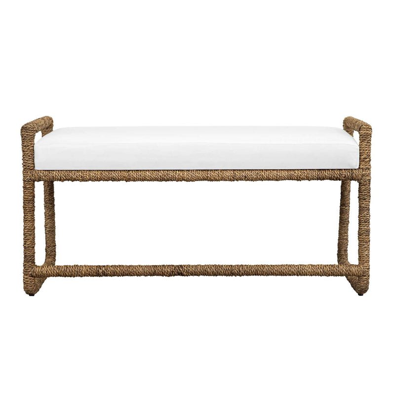 Araiza - Fabric Bench - Brown / White
