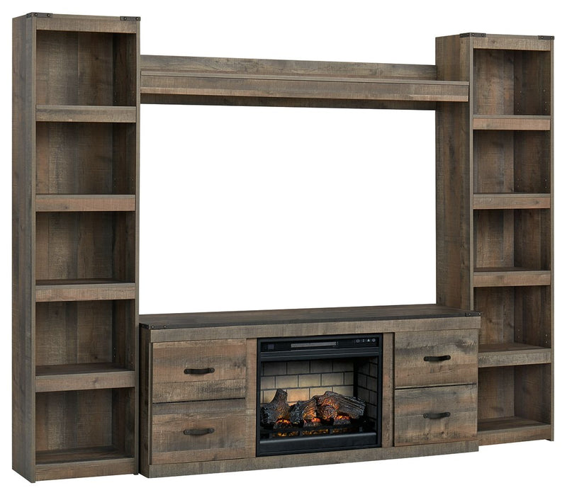 Trinell - 4-Piece Entertainment Center With 60" TV Stand - R&R Furniture Gallery (Fountain Valley, CA)