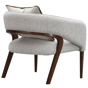 Houston - Accent Chair - Pebble / Walnut - R&R Furniture Gallery (Fountain Valley, CA)