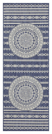Sunshine - 5'3" X 7'3" Indoor, Outdoor Area Rug - Blue - Polypropylene - R&R Furniture Gallery (Fountain Valley, CA)
