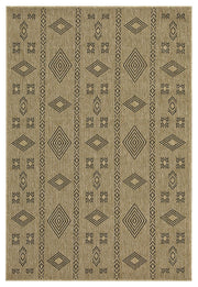 Earth - 7'10" X 10'3" Indoor, Outdoor Area Rug - Natural / Black - R&R Furniture Gallery (Fountain Valley, CA)