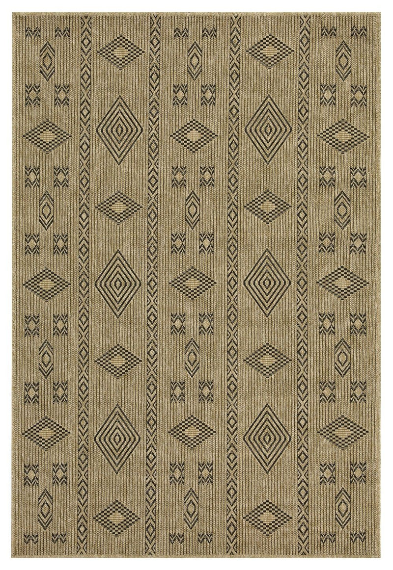 Earth - 7'10" X 10'3" Indoor, Outdoor Area Rug - Natural / Black - R&R Furniture Gallery (Fountain Valley, CA)