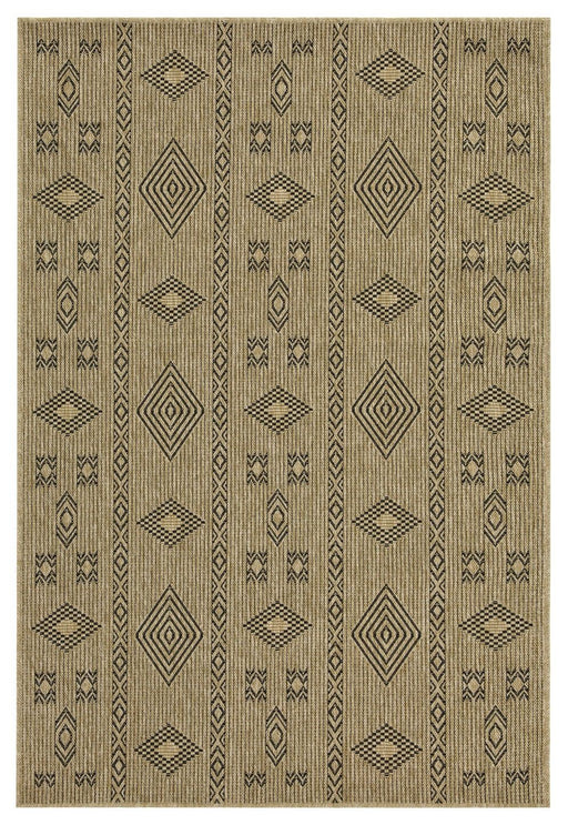 Earth - 7'10" X 10'3" Indoor, Outdoor Area Rug - Natural / Black - R&R Furniture Gallery (Fountain Valley, CA)