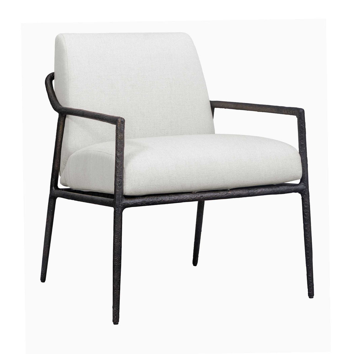 Thayer - Outdoor Upholstered Lounge Chair - Bronze / White