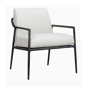 Thayer - Outdoor Upholstered Lounge Chair - Bronze / White