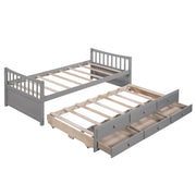 Twin Size Daybed With Trundle And Drawers - R&R Furniture Gallery (Fountain Valley, CA)