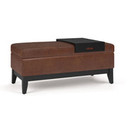 Oregon - Contemporary Storage Ottoman Bench With Tray - R&R Furniture Gallery (Fountain Valley, CA)