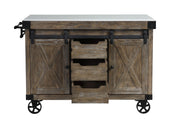 Alforvott - Kitchen Island - Marble Top & Weathered Gray - R&R Furniture Gallery (Fountain Valley, CA)