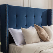 Peyton - Upholstered Bed With 54" High Headboard, Traditional Hand Buttoned Tufting - R&R Furniture Gallery (Fountain Valley, CA)