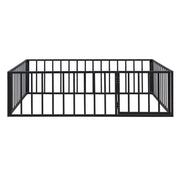 Metal Floor Bed Frame With Fence And Door - R&R Furniture Gallery (Fountain Valley, CA)