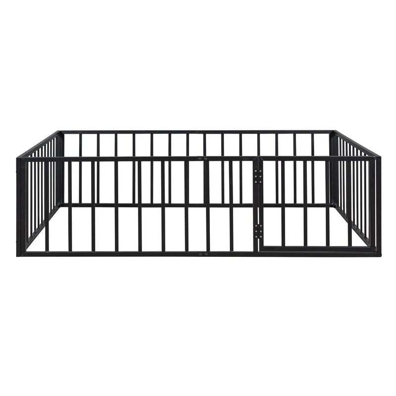 Metal Floor Bed Frame With Fence And Door - R&R Furniture Gallery (Fountain Valley, CA)