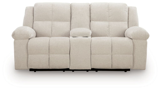 Orlen - Double Reclining Loveseat With Console - Winter - R&R Furniture Gallery (Fountain Valley, CA)