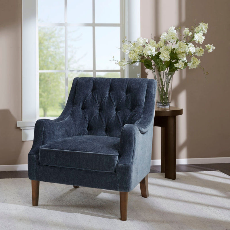 Button Tufted Accent Chair Vintage Style - R&R Furniture Gallery (Fountain Valley, CA)