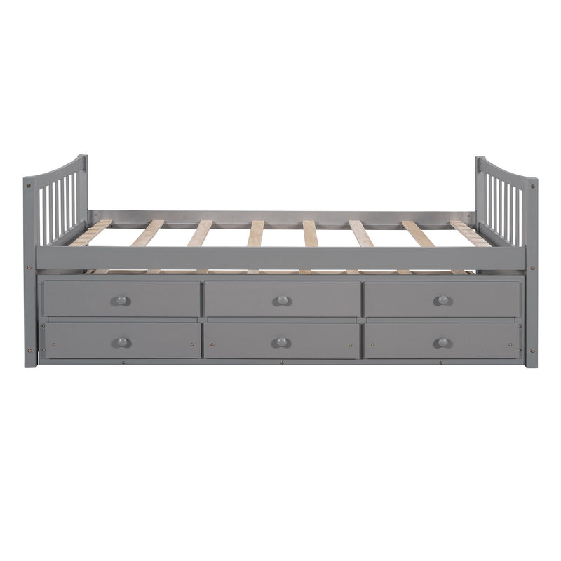 Twin Size Daybed With Trundle And Drawers - R&R Furniture Gallery (Fountain Valley, CA)